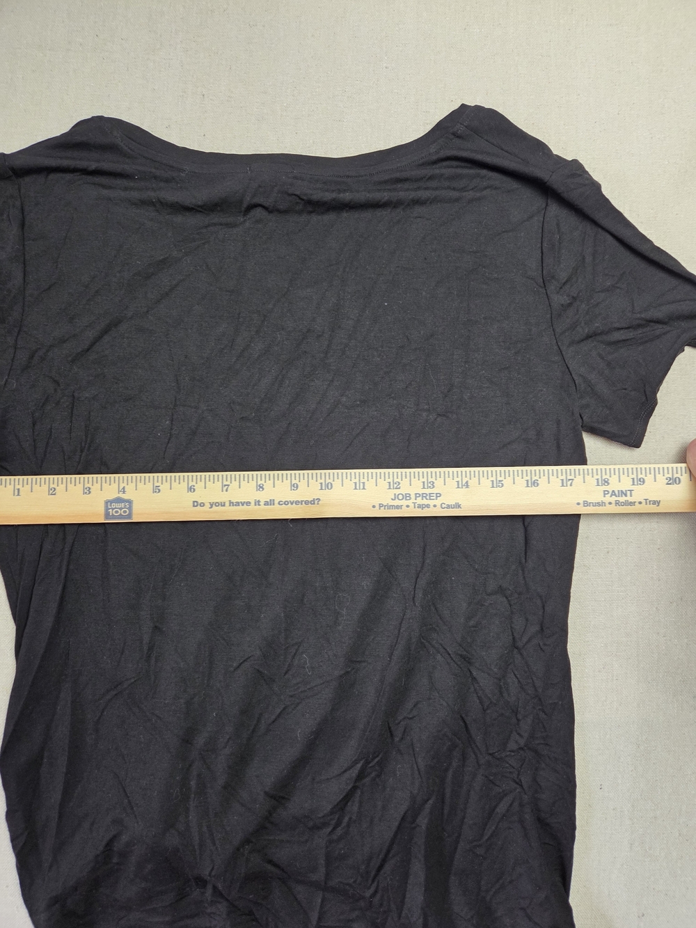 Women’s Black V-Neck Side Tie Tee - Picture 7 of 10